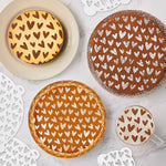 Talisman Designs Multi-Use Baking Stencils, Hearts Design, Set of 4 sizes, 3.5 inch, 5 inch, 8 inch, & 10 inch, White