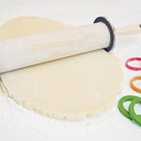 Talisman Designs Silicone Rolling Pin Bands, 8 Piece Set, Multi Color