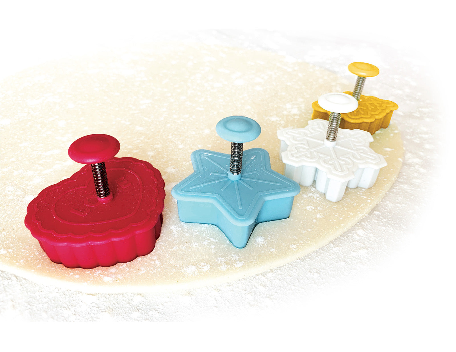 Talisman Designs Plunger Style Pie Crust Cutters, Occasions Design, 4 Piece Set
