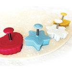 Talisman Designs Plunger Style Pie Crust Cutters, Occasions Design, 4 Piece Set