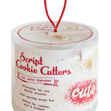 Talisman Designs Script Alphabet Cookie Cutters, Set of 26, White