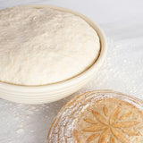 Talisman Designs Dishwasher-Safe Bread Dough Proofing Basket & Decorating Embosser, Set of 2, Tan