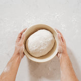 Talisman Designs Dishwasher-Safe Bread Dough Proofing Basket & Decorating Embosser, Set of 2, Tan