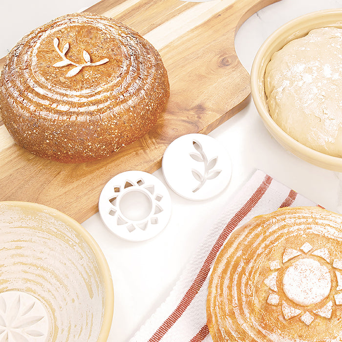 Talisman Designs Decorating Bread Embossers, Set of 2, White