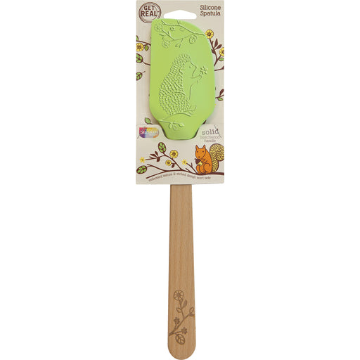 Talisman Designs Laser Etched Beechwood Large Silicone Spatula, Woodland Collection, Set of 1