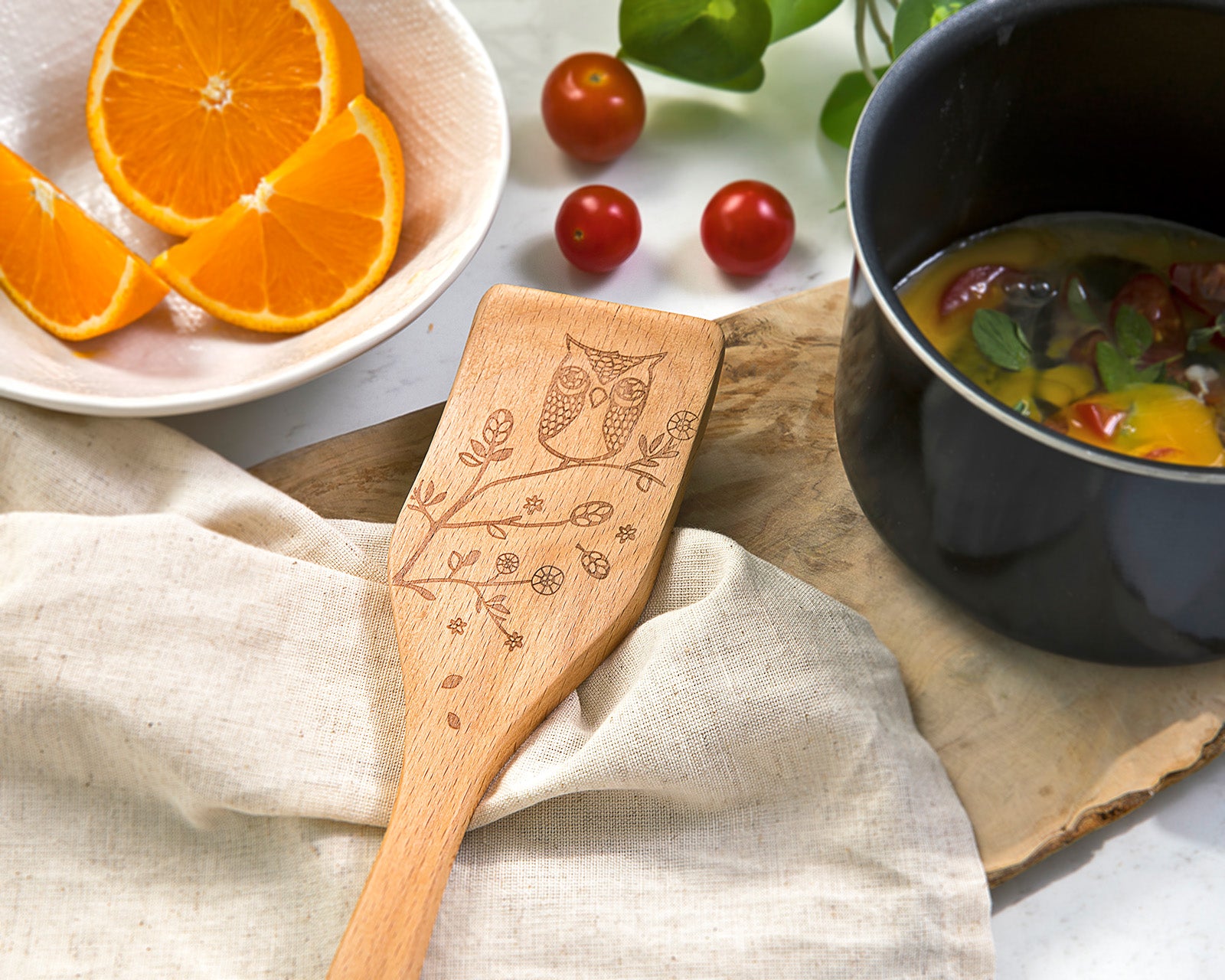 Talisman Designs Laser Etched Beechwood Turner, Woodland Collection