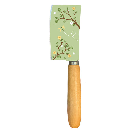 Talisman Designs Laser Etched Beechwood Cheese Knife, Woodland Collection, Green