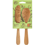 Talisman Designs Laser Etched Beechwood Jam Spoon & Spreader Set, Woodland Collection, Set of 2