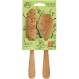 Talisman Designs Laser Etched Beechwood Jam Spoon & Spreader Set, Woodland Collection, Set of 2
