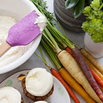 Talisman Designs Laser Etched Beechwood Large Silicone Spatula, Succulent Collection, Set of 1, Purple