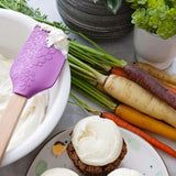 Talisman Designs Laser Etched Beechwood Large Silicone Spatula, Succulent Collection, Set of 1, Purple