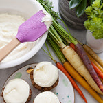 Talisman Designs Laser Etched Beechwood Large Silicone Spatula, Succulent Collection, Set of 1, Purple