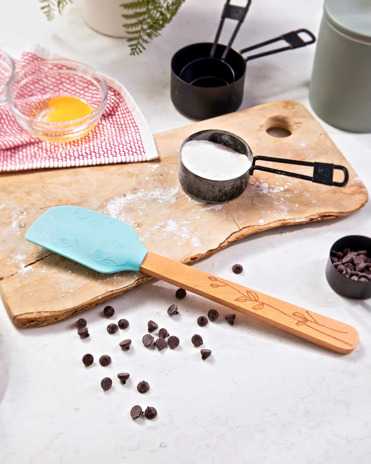 Talisman Designs Laser Etched Beechwood Large Silicone Spatula, Nature Collection, Set of 1