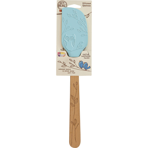 Talisman Designs Laser Etched Beechwood Large Silicone Spatula, Nature Collection, Set of 1