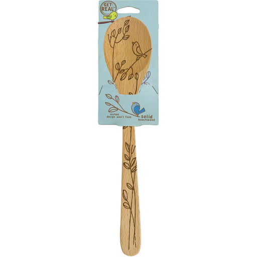 Talisman Designs Laser Etched Beechwood Mixing Spoon, Nature Collection
