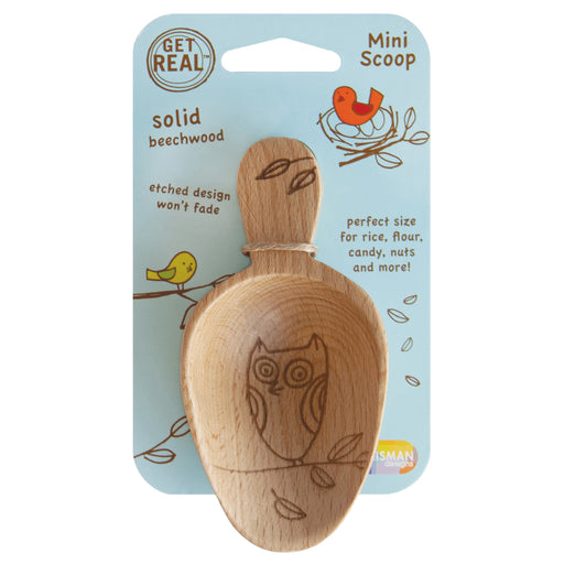 Talisman Designs Laser Etched Beechwood Mini Scoop, Nature Collection