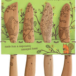 Talisman Designs Beechwood Spreaders, Woodland Collection, Set of 4