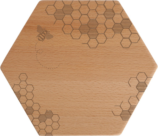Talisman Designs Beechwood Cheese Board, Honey Bee Collection