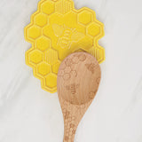 Talisman Designs Ceramic Spoon Rest, Honey Bee Collection, Yellow