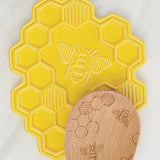 Talisman Designs Ceramic Spoon Rest, Honey Bee Collection, Yellow