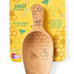 Talisman Designs Laser Etched Beechwood Large Scoop, Honey Bee Collection