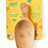 Talisman Designs Laser Etched Beechwood Large Scoop, Honey Bee Collection