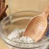 Talisman Designs Laser Etched Beechwood Large Scoop, Honey Bee Collection