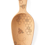 Talisman Designs Laser Etched Beechwood Large Scoop, Honey Bee Collection