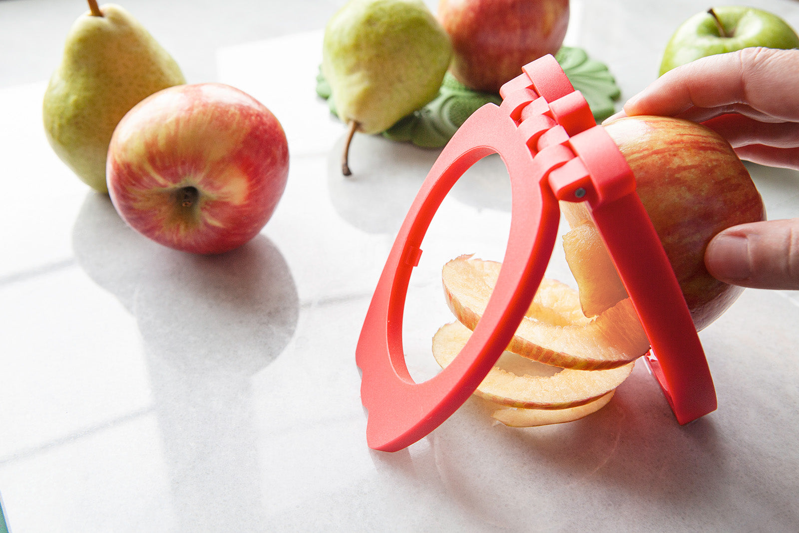 Talisman Designs Apple Spiralizer & Corer, Red