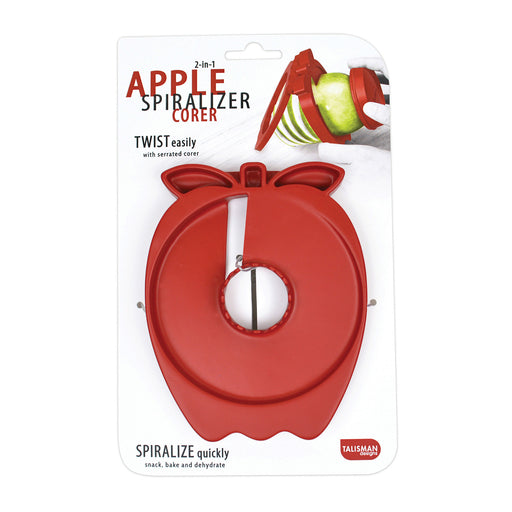 Talisman Designs Apple Spiralizer & Corer, Red