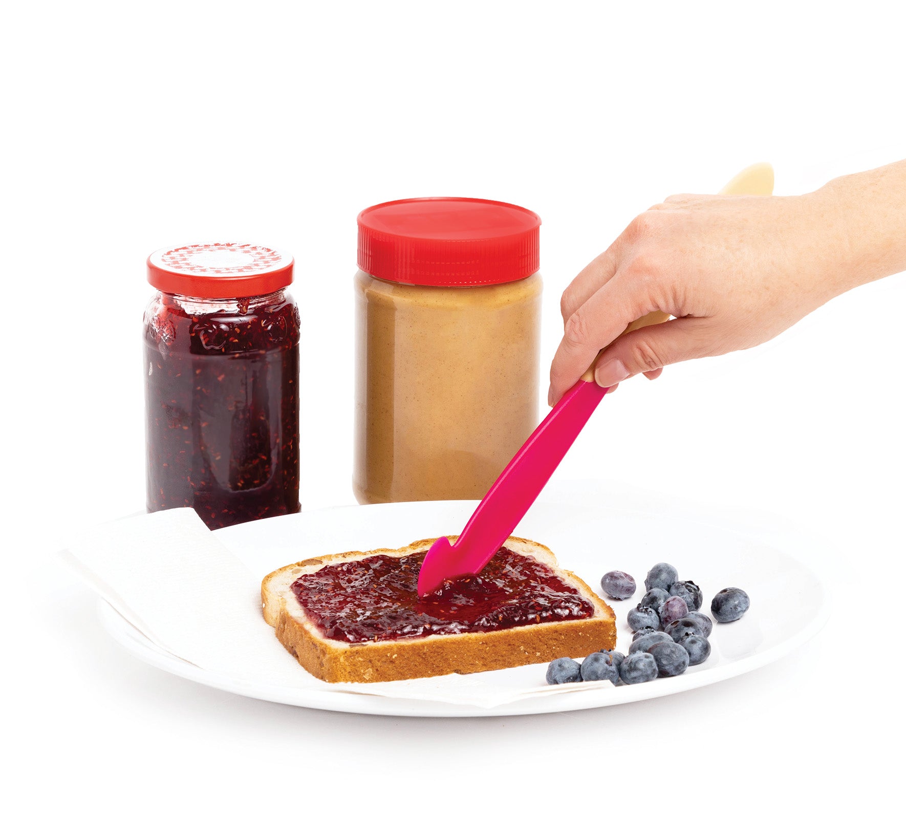 Talisman Designs PB& J Scraper Spreader, Red/Tan