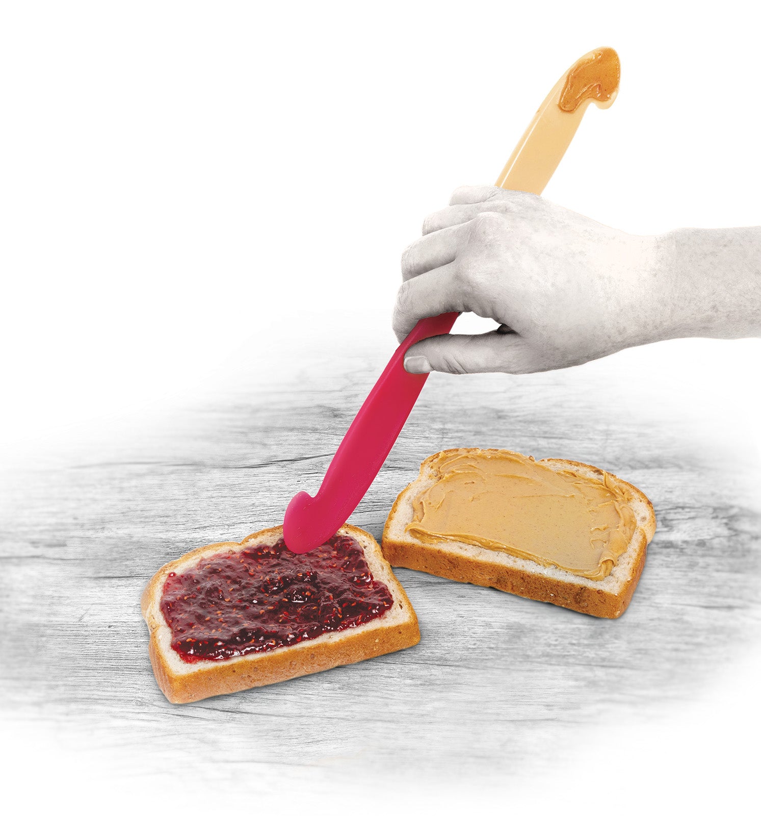 Talisman Designs PB& J Scraper Spreader, Red/Tan