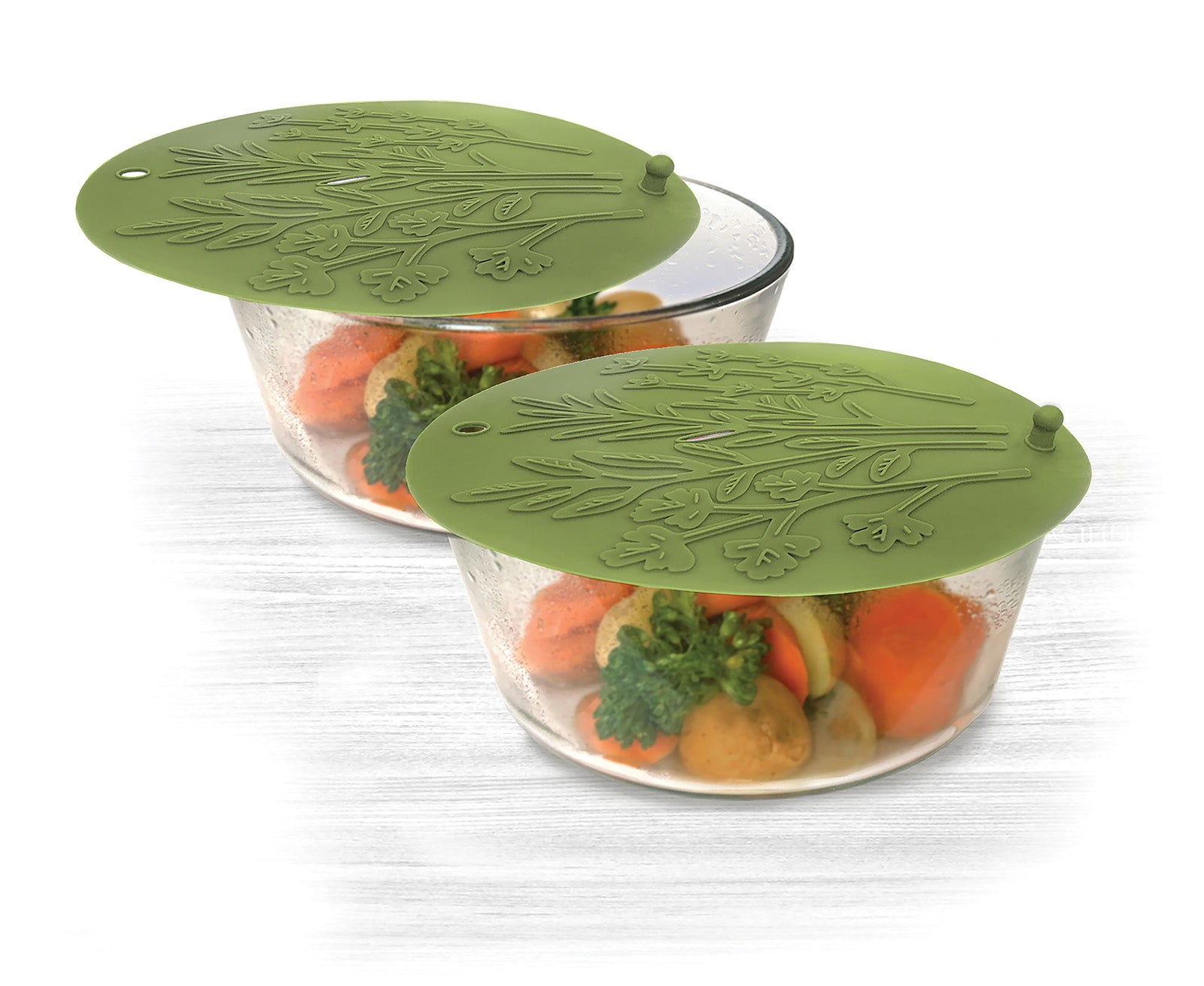 Talisman Designs Silicone Steamer & Roasting Shields, Set of 2, Green