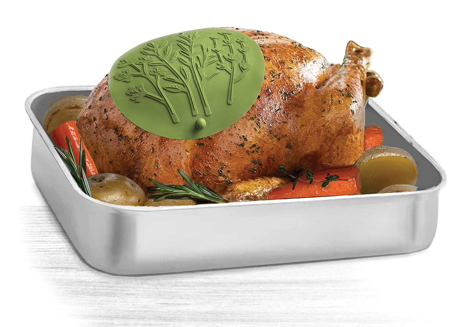 Talisman Designs Silicone Steamer & Roasting Shields, Set of 2, Green