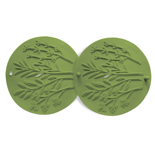 Talisman Designs Silicone Steamer & Roasting Shields, Set of 2, Green