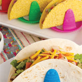 Talisman Designs BPA-Free Sombrero Taco Holders, Set of 4, Multi Color