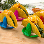 Talisman Designs BPA-Free Sombrero Taco Holders, Set of 4, Multi Color