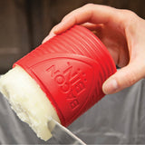 Talisman Designs Bacon Bin Silicone Grease Container with Strainer, 1 cup, Red