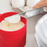 Talisman Designs Bacon Bin Silicone Grease Container with Strainer, 1 cup, Red