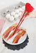 Talisman Designs Silicone Bacon Tongs, 10 inches, Red
