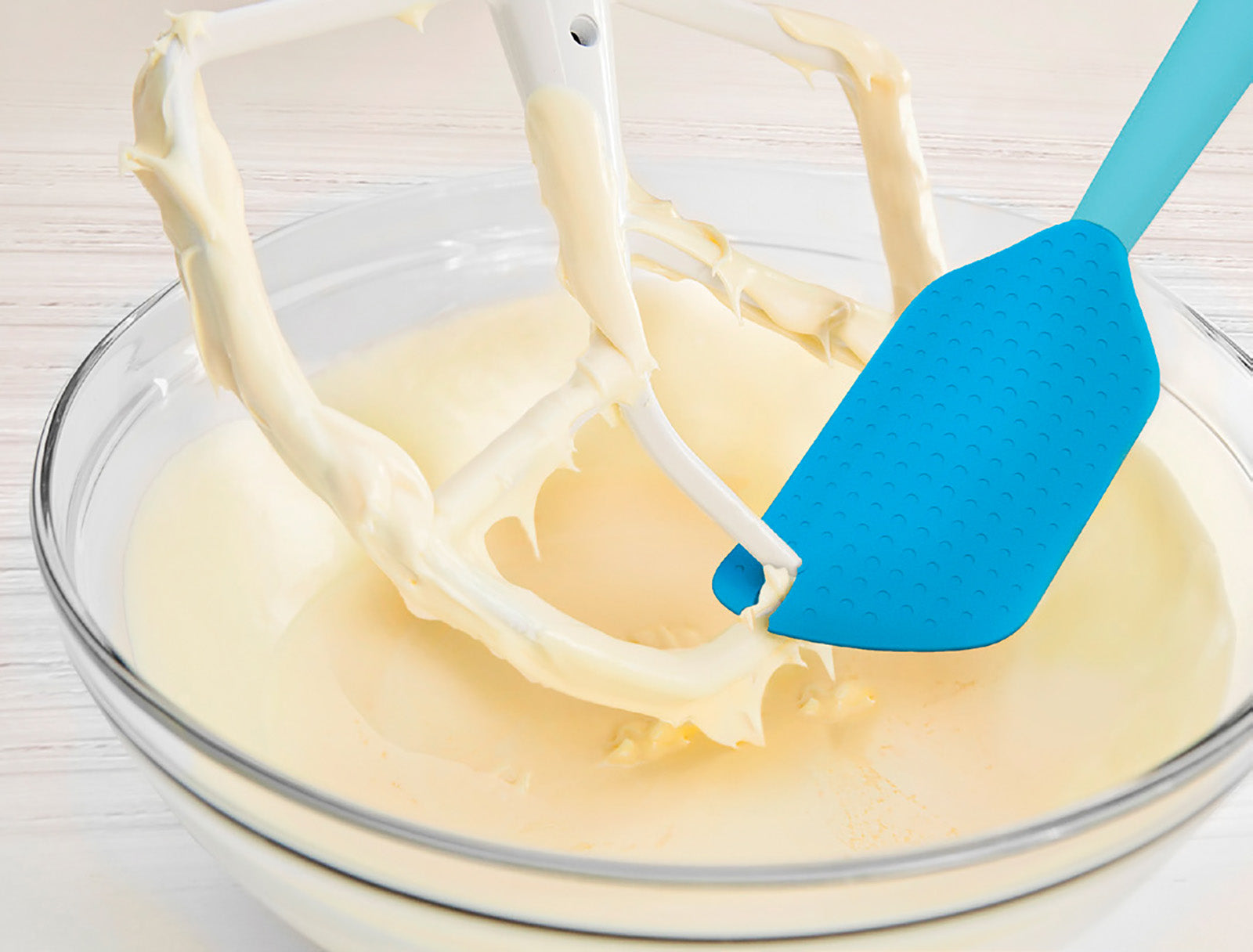 Talisman Designs 2-in-1 Beater Scraper Spatula, Blue