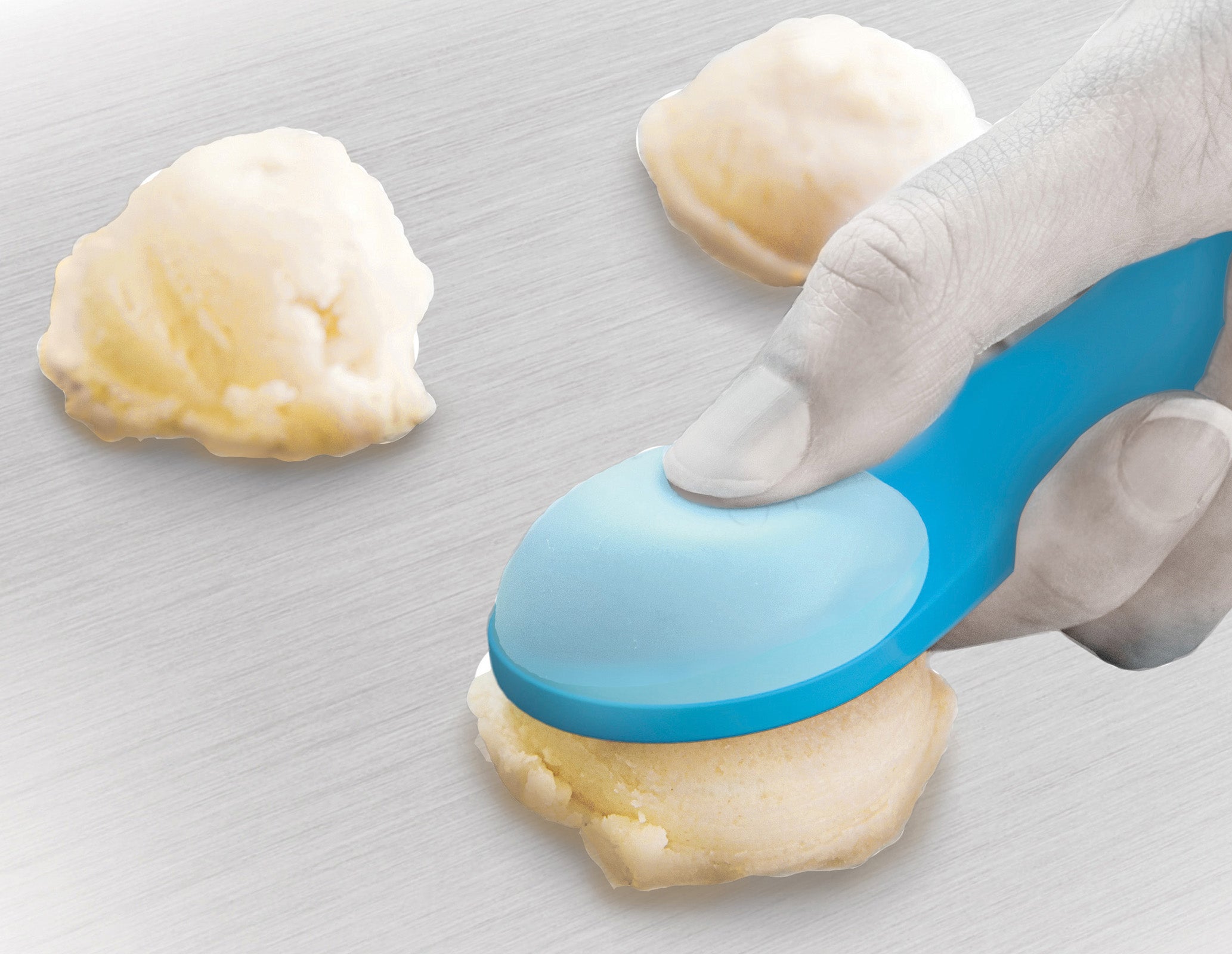 Talisman Designs 2-in-1 Cookie Scoop Spatula, Blue