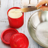 Talisman Designs Silicone Bacon Bin XL Grease Container, 2 cup, Set of 1, Red