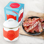 Talisman Designs Enamel Coated Metal Bacon Bin Grease Container, 1 cup, White