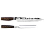 Shun Premier 2 Piece Carving Set with 9.5 Inch Slicing Knife and Carving Fork