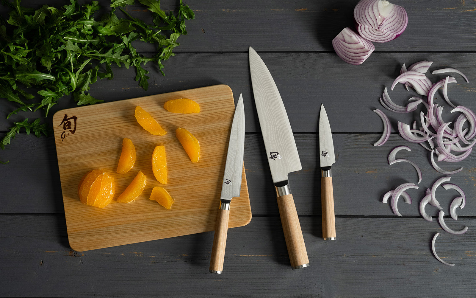 Shun Premier Blonde 7-Piece Essential Knife Block Set with Bamboo Block