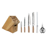 Shun Premier Blonde 7-Piece Essential Knife Block Set with Bamboo Block