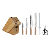 Shun Premier Blonde 7-Piece Essential Knife Block Set with Bamboo Block
