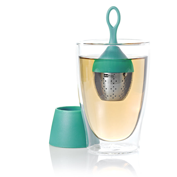 Ad Hoc Floatea Floating Tea Infuser with Stand, Turquoise