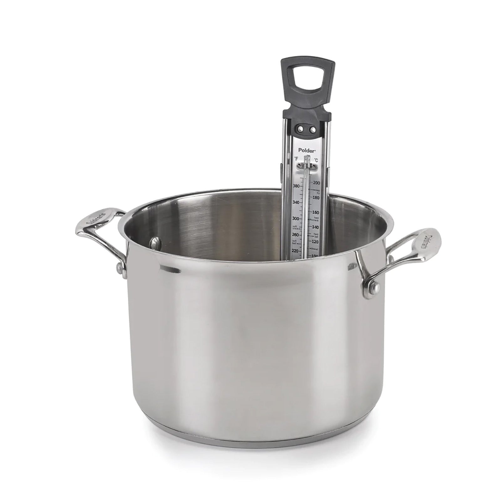 Polder Candy, Deep Fry/Jam/Sugar/Syrup/Jelly Thermometer with Hanging Hook & Pot Clip